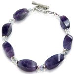 Amethyst Crystal Twist Bracelet